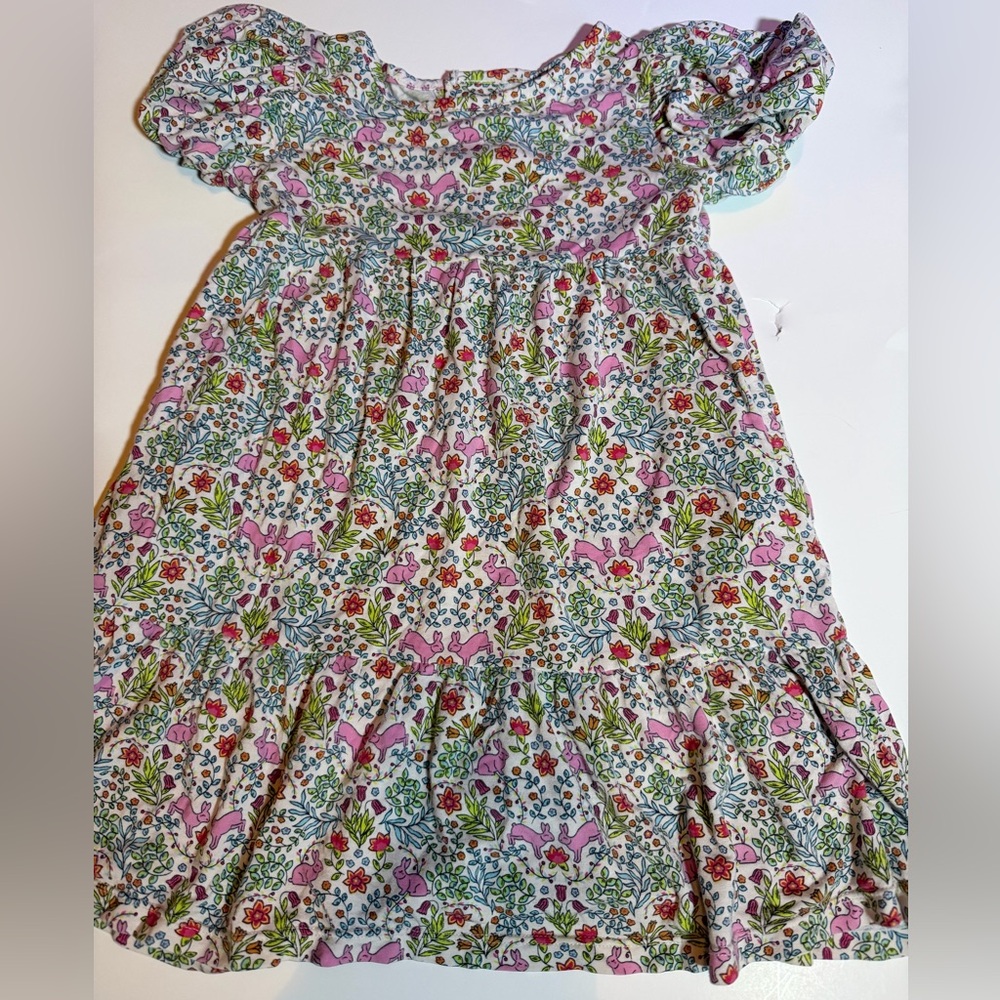Magnetic Me Pink and Green Floral Bunny Dress